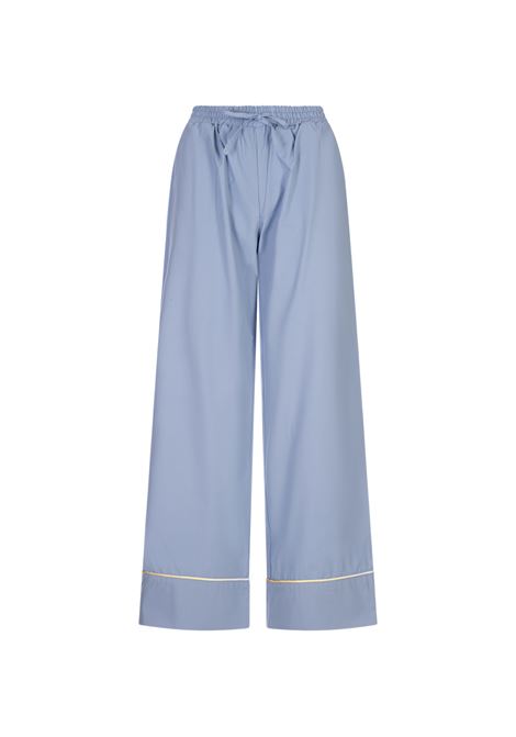 Pantaloni Nila In Lino Dusty Blue AMOTEA | NILA-COTTONDUSTY LIGHT BLUE